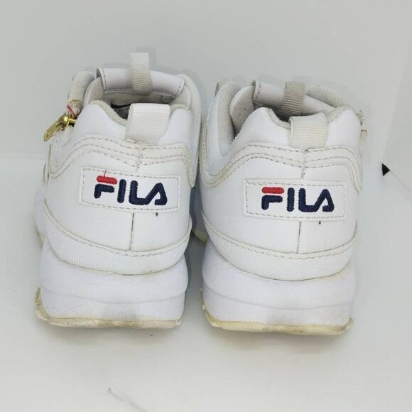 FILA Disruption 2 Women's Pre-owned Triple White Sneakers - sz. 6 1/2 - Picture 4 of 6